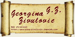 Georgina Živulović vizit kartica